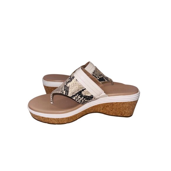 COLE HAAN SIGNATURE GRAND OS WEDGE SANDALS WOMENS MULTICOLOR SNAKE PRINT 8 - Picture 8 of 13